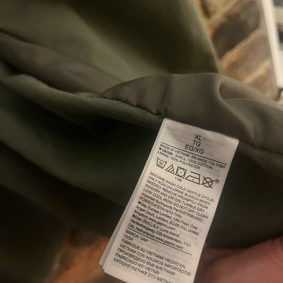 GAP Sage Green Double-Breasted Trench Coat - Picture 4 of 6